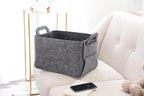 Minoisome Storage Basket Felt Storage Bin Collapsible& Convenient Box Organizer with Carry Handles for Office Bedroom Closet 