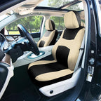 FH Group Car Seat Covers Front Set Cloth - SeatCovers for Low Back Car Seats with Removable Headrest,Universal Fit,Automotive