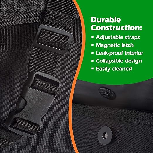Drive - Collapsible Car Trash Can with 20 Bags - Leakproof, Black, Medium