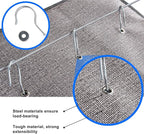 Libeder Hanging Closet Organizers - 30 Section Shoe Shelves, Space Saving Shoe Holder Grey