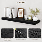 16 Inch Floating Shelves, 16"x9.25"x1.5" Inch Deep Floating Shelves for Wall, Wooden Shelves for Bathroom, Bedroom, Living Ro