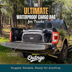 Truck Bed Cargo Bag-Waterproof Luggage Bag For Truck Bed 26 Cu. Ft Heavy-Duty PVC Truck Bed Waterproof Storage Fits Any Truck Size Dual Opening 4 Stretch Cord 2 Combination Lock (50"x40"x22")