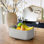 Goodpick Storage Baskets, Storage Bins for Shelves Gift Baskets Empty Small Toy Baskets Baby Rope Basket Woven Basket for Tow