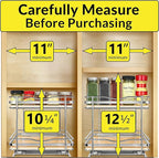 LYNK PROFESSIONAL® Élite™ Pull Out Spice Organization for Cabinets - 10-3/8 inch Wide – Spice Rack for Inside Cabinets – Wood