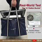 Insulated Food Delivery Bag, Large Durable Reusable Shopping Grocery Bag with Zipper – Foldable Thermal Cooler Bag for Hot & Cold Food, Pizza Delivery & Catering