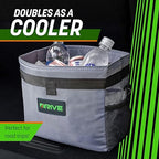 Drive Auto Car Trash Can - Leakproof, Hanging Garbage Bin with 20 Trash Bags and Pink Adjustable Strap - Truck & Car Accessories for Men and Women - Grey with No Lid