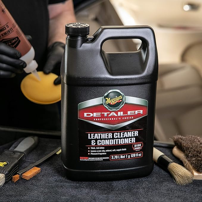 Meguiar's Professional Leather Cleaner & Conditioner D18001-1 Gallon Leather Cleaner & Conditioner Specifically Formulated fo