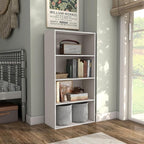 Homes: Inside + Out Apexa 4-Tier Cube Storage Organizer Shelves, Stackable Wood Bookcase Fits Cubby Bins for Organization, Do