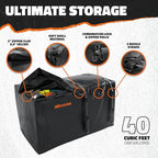 Mockins 40 CuFt XXL Trailer Hitch Cargo Carrier Bag | 70"x30"x33" Waterproof Cargo Bag for Hitch Carrier | All-Weather Abrasion-Resistant Vinyl Vehicle Soft-Shell Carriers w/Straps, Lock & Carry Bag