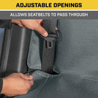 CAT Flexfit™ Gray Rear Seat Cover for Car, SUV, & Truck - Durable Canvas Material Back Car Seat Covers 60/40 Split Bench Prot