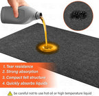 Garage Floor Mats for Under Car,6.6x8.5 FT Oil Spill Mat,Oil Absorbent Golf Cart Parking Mat,Protect Floors from Oil Drips, S
