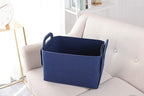 Minoisome Storage Basket Felt Storage Bin Collapsible& Convenient Box Organizer with Carry Handles for Office Bedroom Closet 