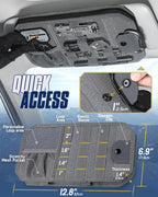 WYNEX Molle Car Sun Visor Organizer, Original Design Car Accessories with Zipper Visor Storage Pouch & Glasses Clip, Semi-Rigid Molle Panel for Tactical Gears, Fits Most Vehicles, SUVs, Trucks