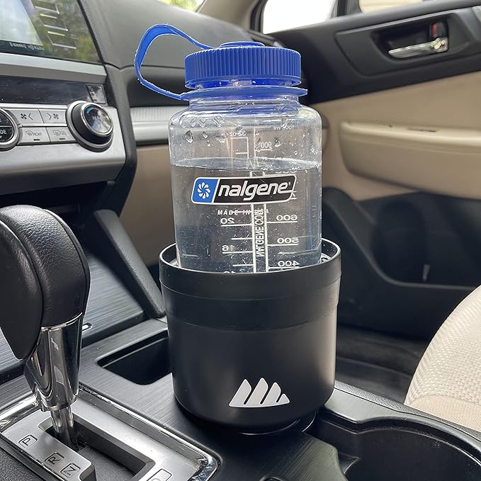 Integral Hydro Expander - Car Cup Holder Expander Organizer with Adjustable Base - Rubber Tabs Hold Most 32 - 40 oz Bottles a