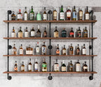 Floating Book Shelves for Wall 4 Tier 70 inch Bookshelf Industrial Pipe Shelving Shelves Bookcase Industrial Bookshelves Pipe