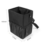 KMMOTORS Aladdin Car Trash Can Small with Mesh Pocket, Hanging Trash bin for car, Garbage Can with Trash Bags, Foldable car Trash can with Bag(Small Without Lid)
