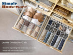 Simple Houseware 4-Pack Drawer Organizer Set - Closet Dividers for Underwear, Socks, Bras, Scarves, Ties - Foldable Non-Woven