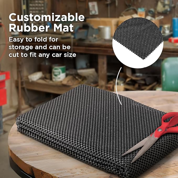 Mockins 60"x40" Anti Slip Mat for Car Top Carrier Rack & Rooftop Cargo Bag | Trimmable Car Roof Cargo Carrier Pad | Multifunctional Roof Rack Pads Mat Cargo Liner | Protective Mat for Truck SUV Van RV