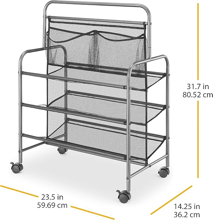 Whitmor 4-Tier Metal & Mesh Shoe Rack, Gunmetal