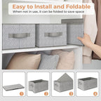 GRANNY SAYS Small Closet Storage Bins for Shelves, Storage Basket with Handles, Collapsible Storage Boxes, Decorative Organiz