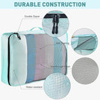 Toncoke 8-Piece Packing Cubes for Travel, 2026 Upgraded Durable Zippers & Reinforced Mesh, Complete Luggage Organizer Set wit