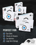 Cedar Mill Fine Firearms Gun Safe Dehumidifier - 100g Rechargeable Desiccant Packs - Reusable Moisture Absorbers for Rifle