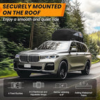 Sailnovo Rooftop Cargo Carrier, 20 Cubic Feet Waterproof Vehicle Soft-Shell Carriers for Cars with/Without Luggage Rack, Roof Rack Cargo Carrier Includes 6 Door Hooks, Reinforced Strap