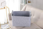Storage Basket Felt Storage Bin Collapsible& Convenient Box Organizer with Carry Handles for Office Bedroom Closet Babies Nur
