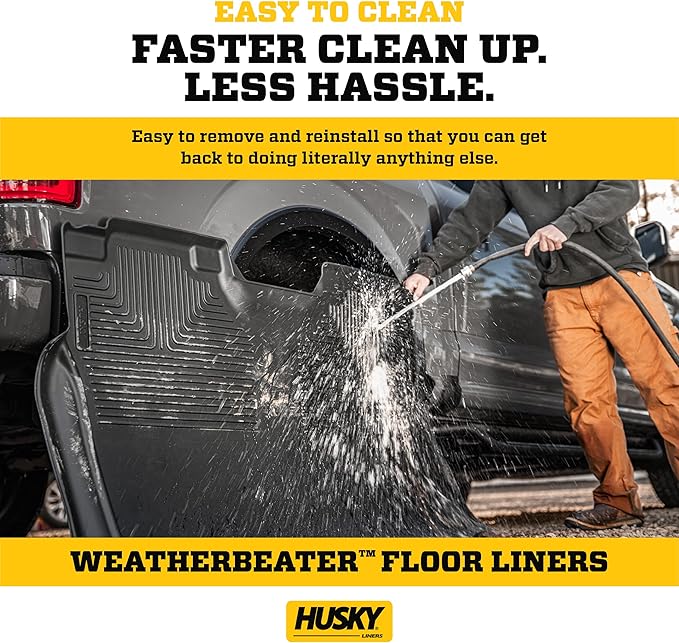Husky Liners Weatherbeater Floor Mats | Fits 2013-2024 Toyota 4Runner; 2014-2024 Lexus GX460 | Front Row, 2-pc Black - 13721