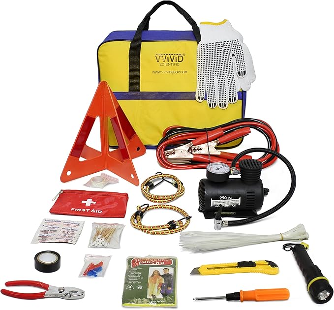 VViViD Deluxe Roadside Assistance & Emergency Safety Tool Bundle