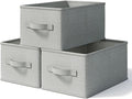LayerSpace 3 Pack Fabric Storage Bins for Shelves | 11.5x8.75x6.5in Closet Storage Baskets | Collapsible Storage Bins | Fabri