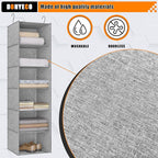 6-Shelf Hanging Storage Closet Organizer, Linen Rv Storage and Organization for Wardrobe, Inside, Camper Accessories, Nursery
