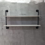 Floating Shelves for Wall Bookshelf Industrial Pipe Shelving Shelves Natural Wood Planks 48 inch Rustic Wall Shelves Hanging 