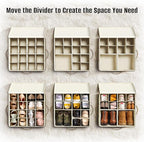 Vailando Shoe Organizer for Closet – Square Shoe Storage Box with Adjustable Dividers, Foldable Shoe Organizer for Shoes & Bo