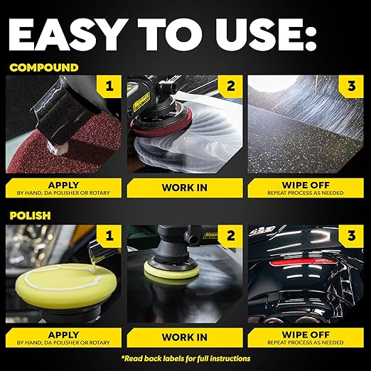 Meguiar's Mirror Glaze Bundle - Compound and Polish Kit for Scratch-Free Exterior Gloss, Featuring M105 Ultra-Cut Compound and M205 Ultra-Finishing Polish