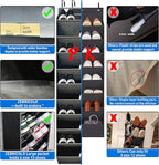 Heavy-Duty, Over The Door Shoe Organizer, Extra Large 10 Tiers, Over Door Shoe Organizer, Coated Hooks Grip Firmly Without Sc