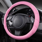 CAR PASS Line Rider Microfiber Leather Sporty 14.5-15 inch Car Steering Wheel Cover Universal Fits for 95% Cars Sedans SUV Tr