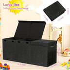 Mabahoo Extra Large Toy Box, Collapsible Sturdy Kids Toy Chest for Boys, Girls, 40"x14"x16" Storage Organizer Toddler Storage