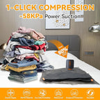 Travel Vacuum Bags for Clothing with Rechargeable Cordless Pump,Vacuum Storage Bags,18 Pack Vacuum Bags,Compression Packing f