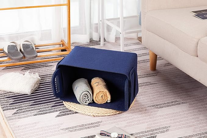 Minoisome Storage Basket Felt Storage Bin Collapsible& Convenient Box Organizer with Carry Handles for Office Bedroom Closet 