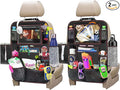EcoNour Backseat Car Organizer (2 Pack), Heavy Duty Waterproof Stain Resistant Kick Mats Back seat Protector For Kids | Multiple Storage Pockets, Travel Accessories, Touchable Tablet Holder