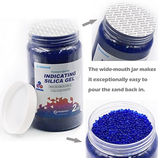 Silica Gel 6 LBS, Indicating Silica Gel (Blue to Pink), Reusable Silica Gel Desiccant Dehumidifier