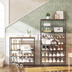 YATINEY 5-Tier Shoe Rack, Shoe Storage for Entryway and Closet, Free Standing Shoe Organizer with Metal Mesh Shelves, 16-20 P