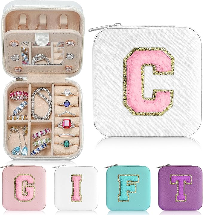 Parima Travel Essentials for Women Jewelry Box, Travel Accessories for Teen Girls Trendy Stuff | Necklace Organizer Earrings 