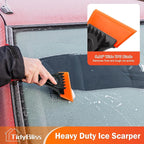 Ice Scraper and Snow Brush for Car Windshield, 24.8 inches Aluminum Frost Remover with Ergonomic Foam Grip for SUV Truck Glass Window (Orange)