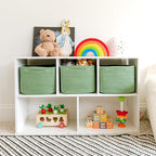 NaturalCozy Storage Cubes 9”x9”x7”Cotton Rope Woven Baskets for Organizing 3-Pack | 9 Inch Cube Storage Bin | Small Basket fo