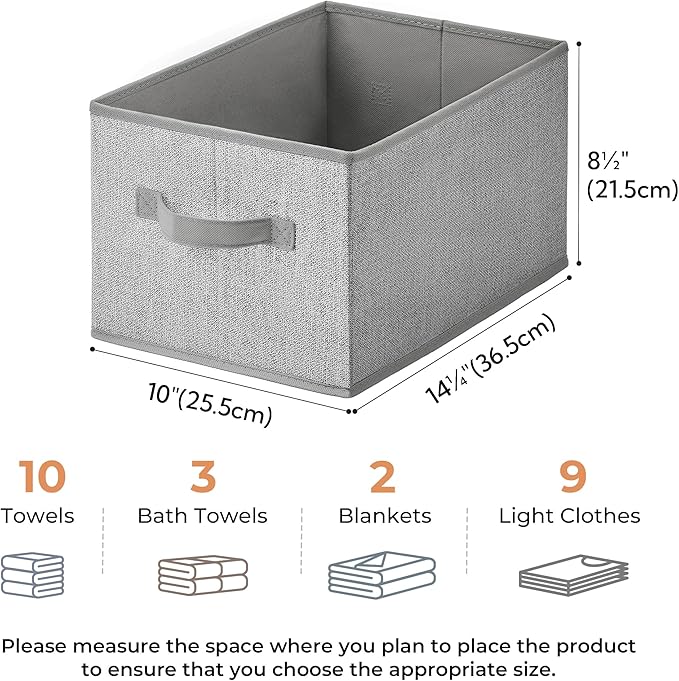 GRANNY SAYS Storage Baskets for Shelves, Closet Storage Bins with Handles, Fabric Organizers and Storage Bins, Storage Boxes 