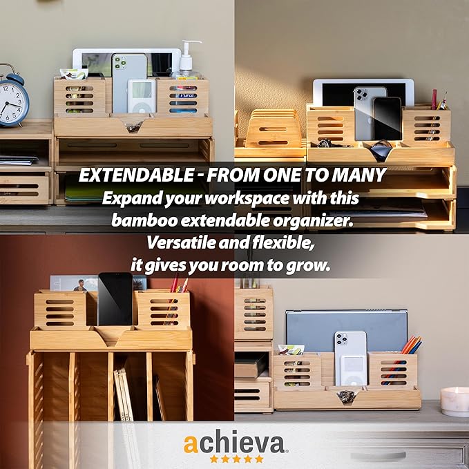 Achieva Bamboo Desk Organizer (71001)
