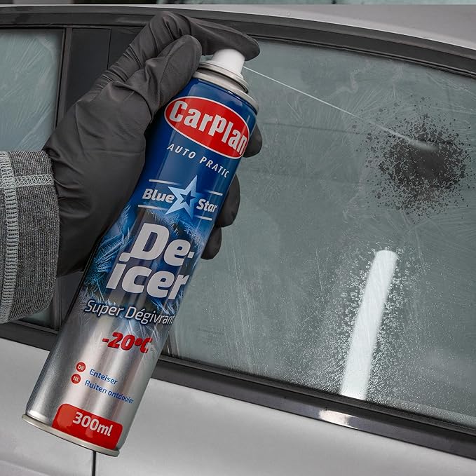 CarPlan Winter Essentials Kit, 4 Piece Set - Ice Scraper, De-Icer Spray, Windshield Washer Fluid & Window Demister Pad