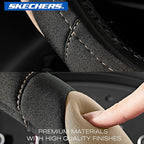 Skechers Steering Wheel Cover,Memory Foam Car Steering Wheel Cover,14.5-15inch Anti-Slip Safety Comfortable Desgin, Universal
